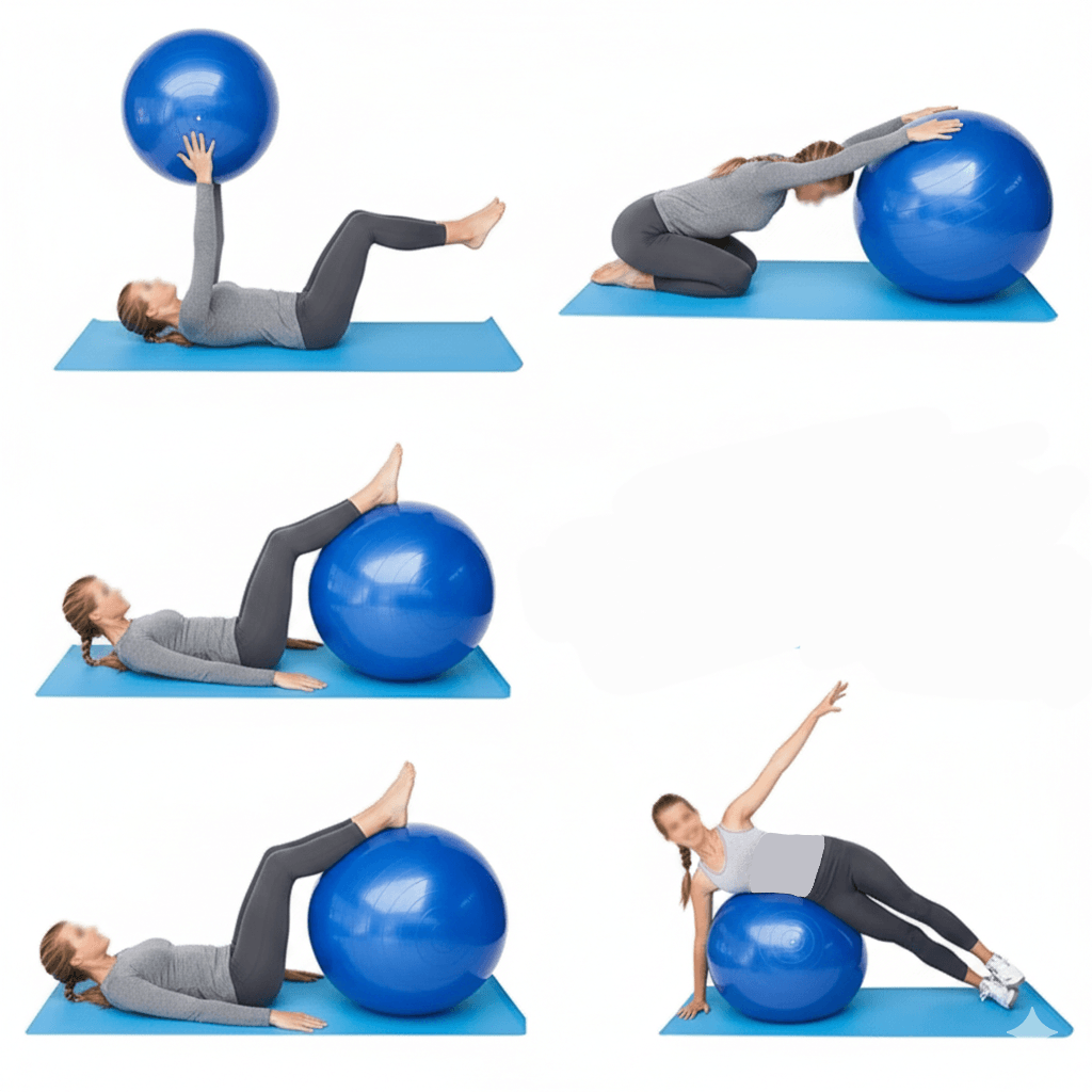 75cm gym ball for fitness and core workouts