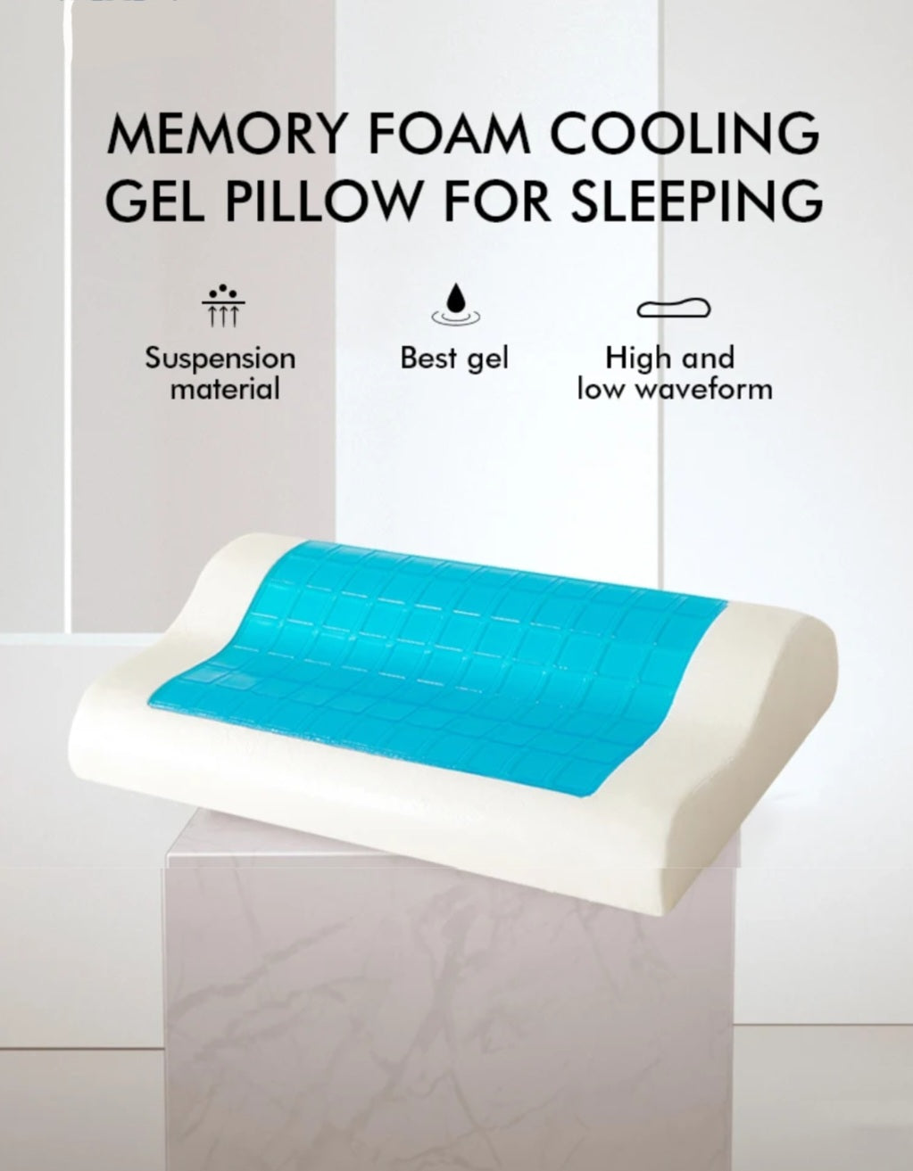 Memory foam medical pillow with cooling gel