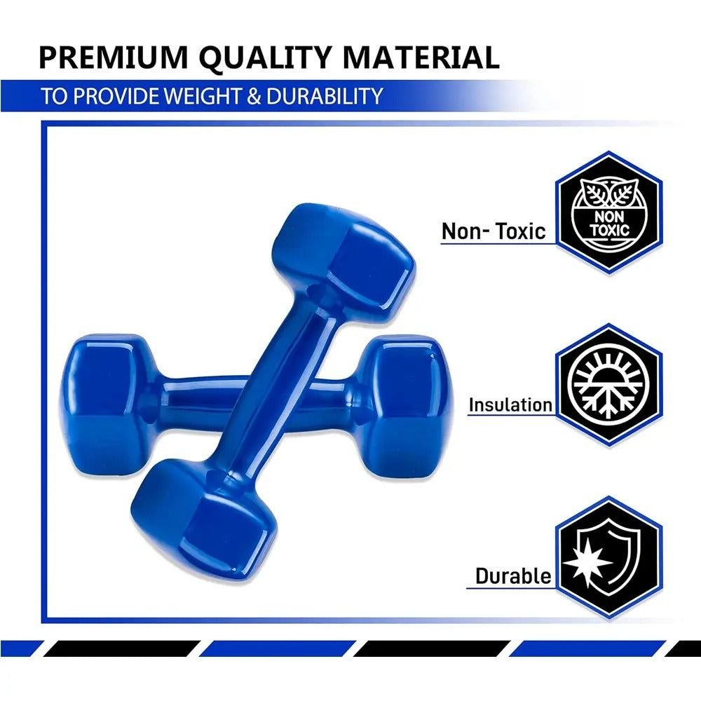 Vinyl coated 1kg dumbbells