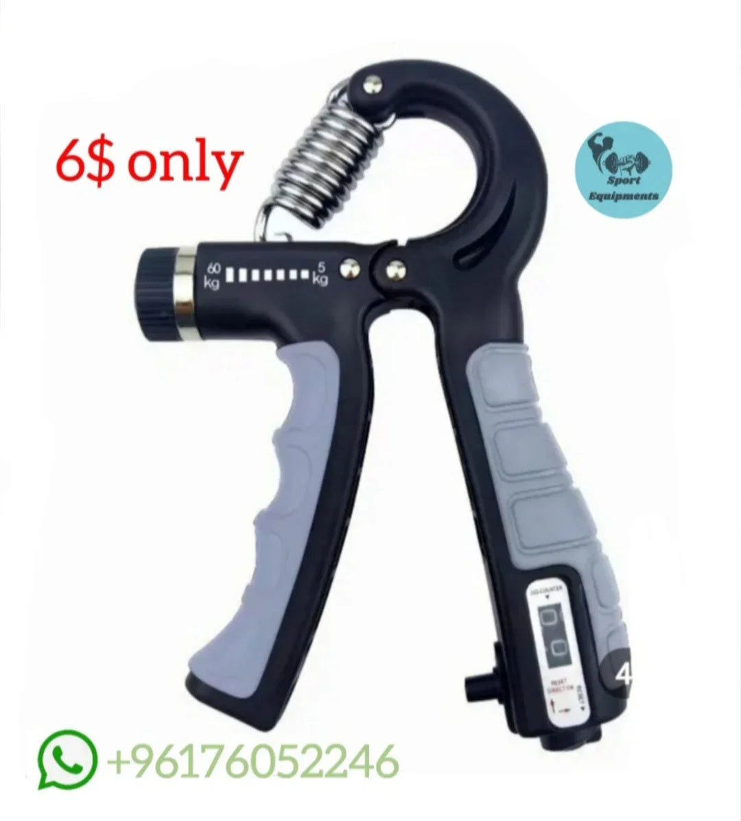 Adjustable hand grip strengthener up to 60kg resistance