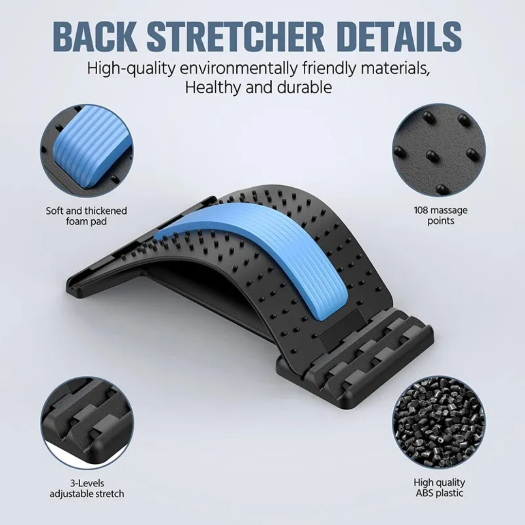 Back stretcher for cracking and pain relief