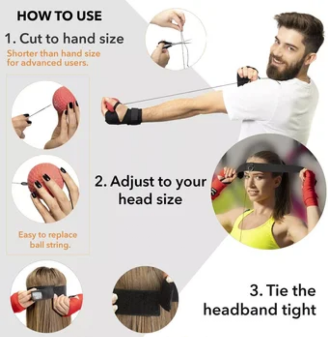 Instructions on how to use a headband with attachments of ball