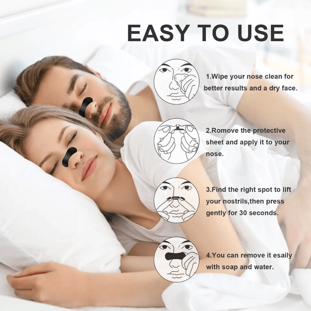 Nasal breathing strips for better airflow during sleep and exercise