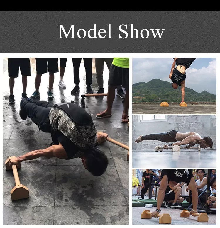 Wooden parallettes for calisthenics