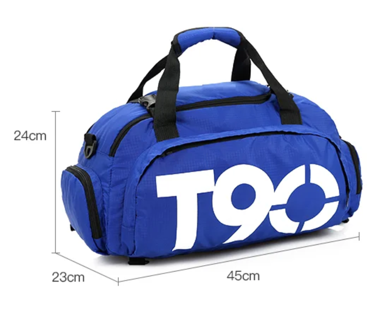 Gym duffel bag backpack convertible for sports and travel