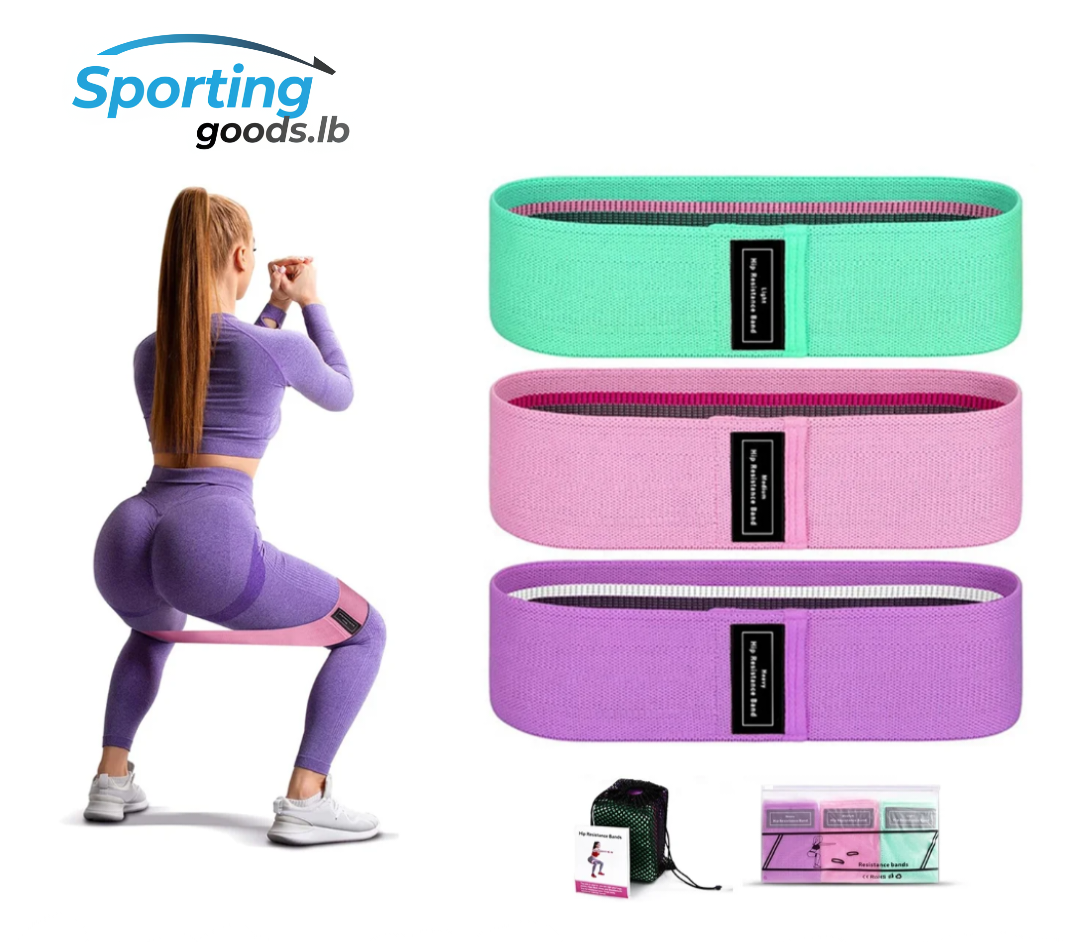 Fabric mini loop resistance bands for lower body workouts
