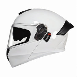 White motorcycle full face helmet 