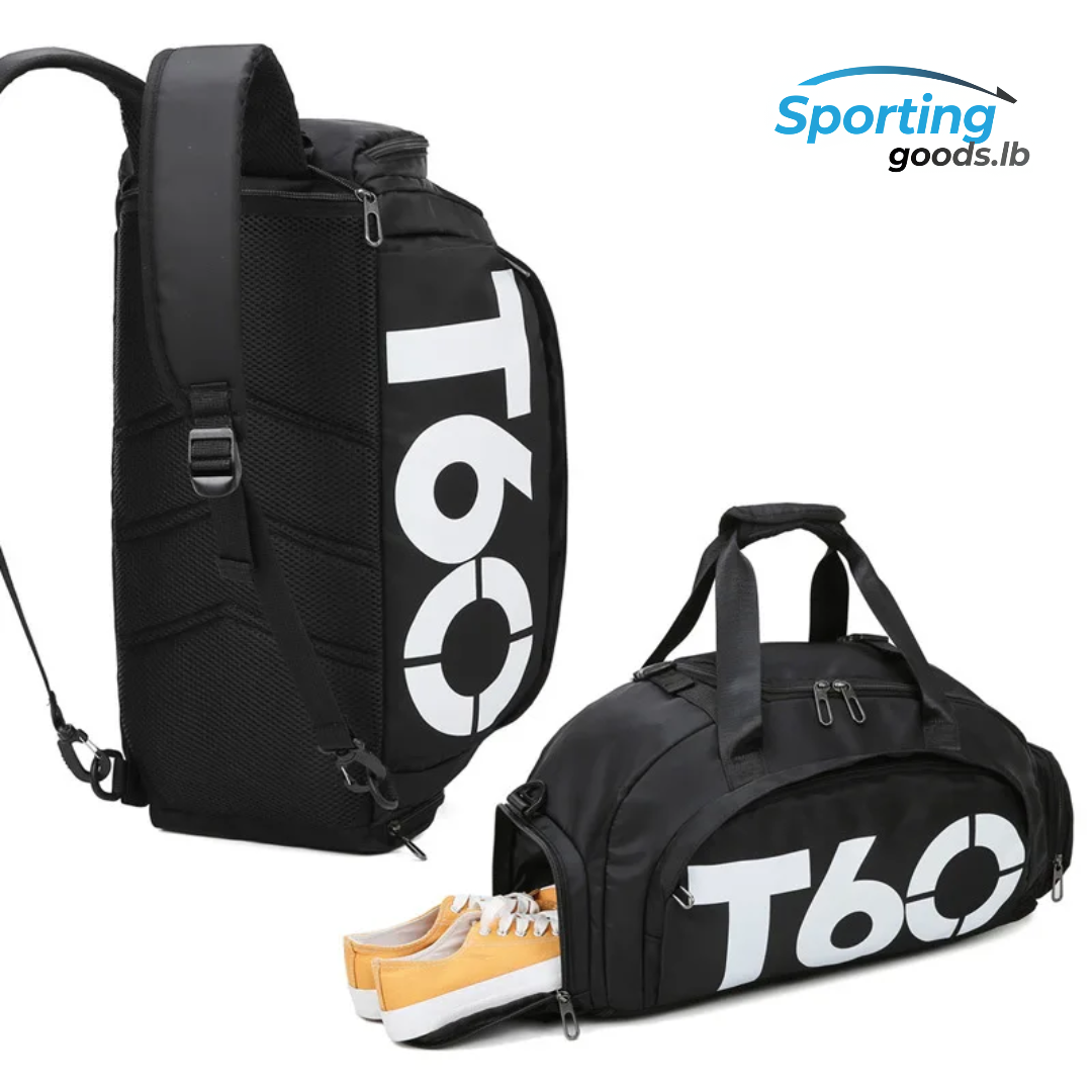 Sports duffel backpack for gym and travel use