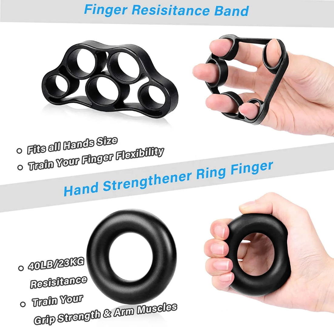 Adjustable hand grip and finger exerciser