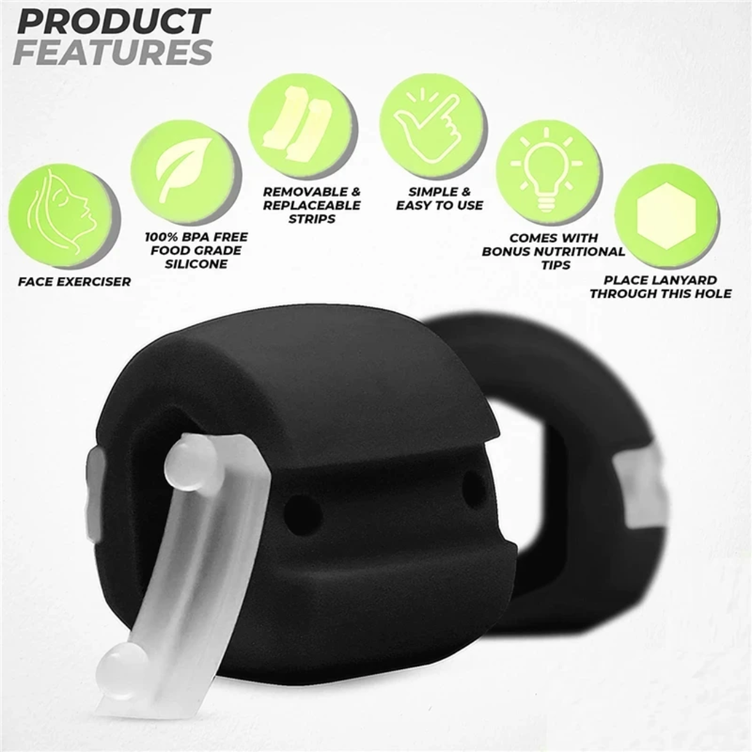 Jaw trainer for facial muscles activation
