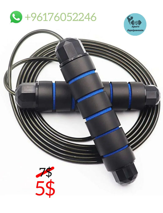 A jumping rope with an adjustable length.