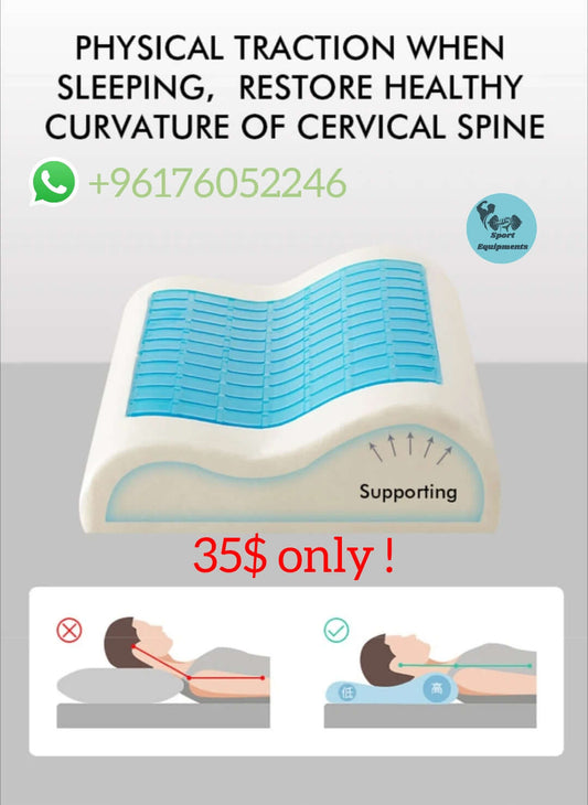 Medical memory foam pillow for neck support with cooling gel