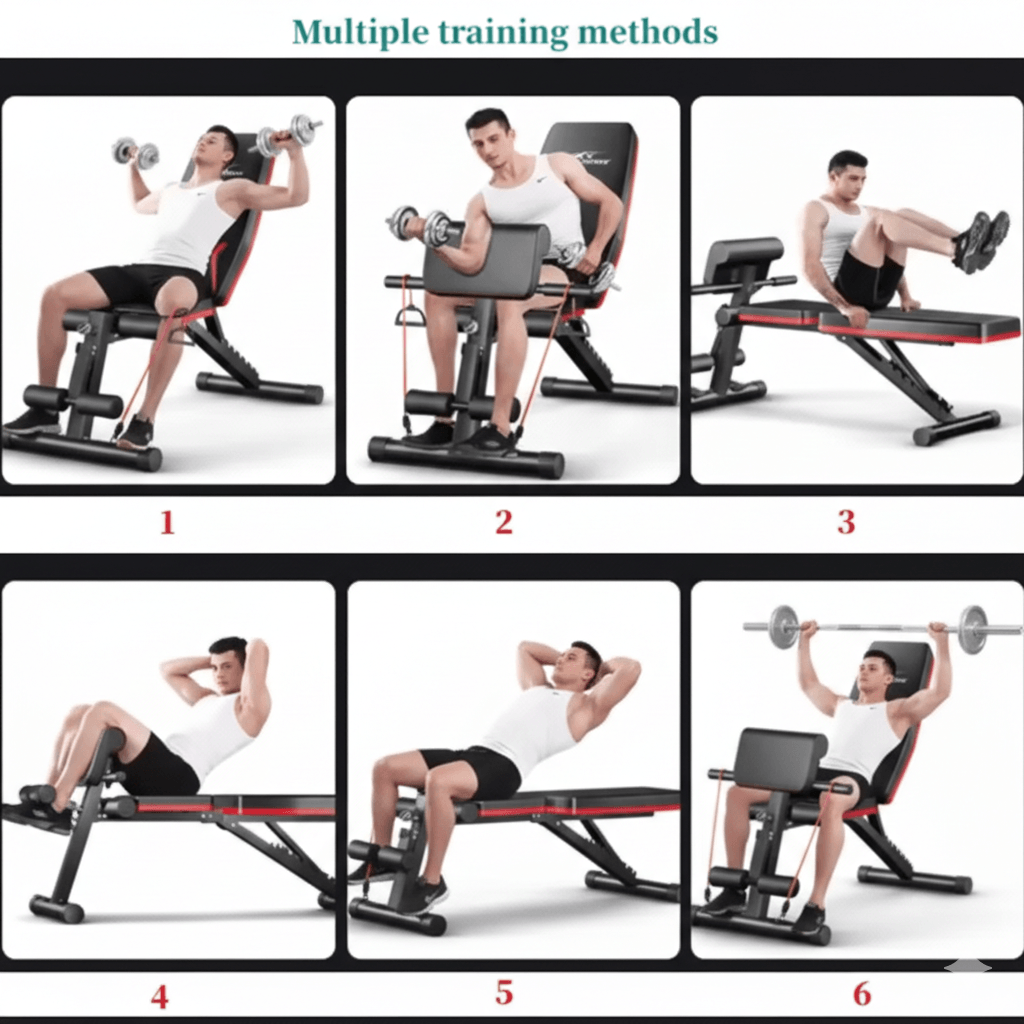 Bench that can be used at home to do multiple types of exercises
