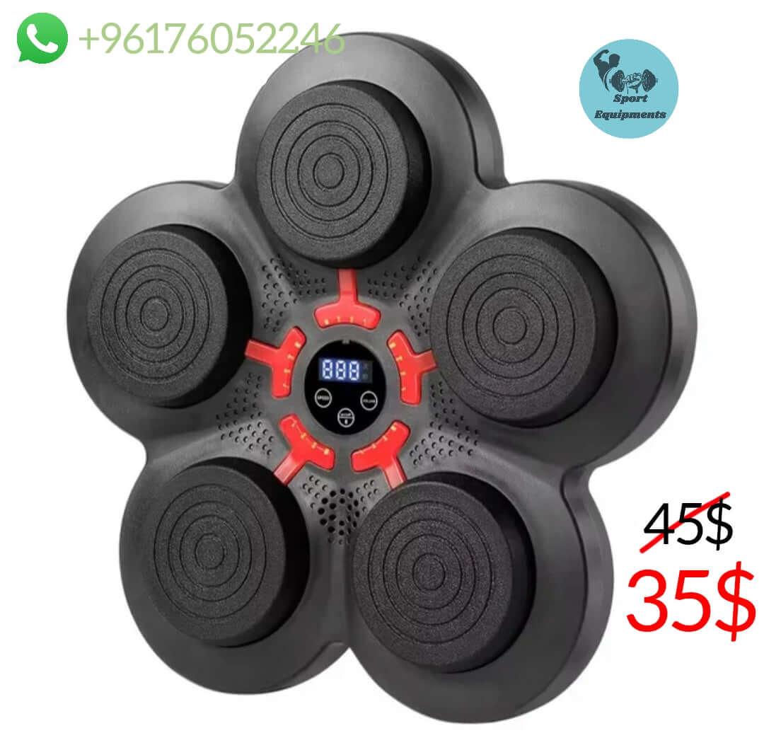 Music boxing machine for reaction training and home workout