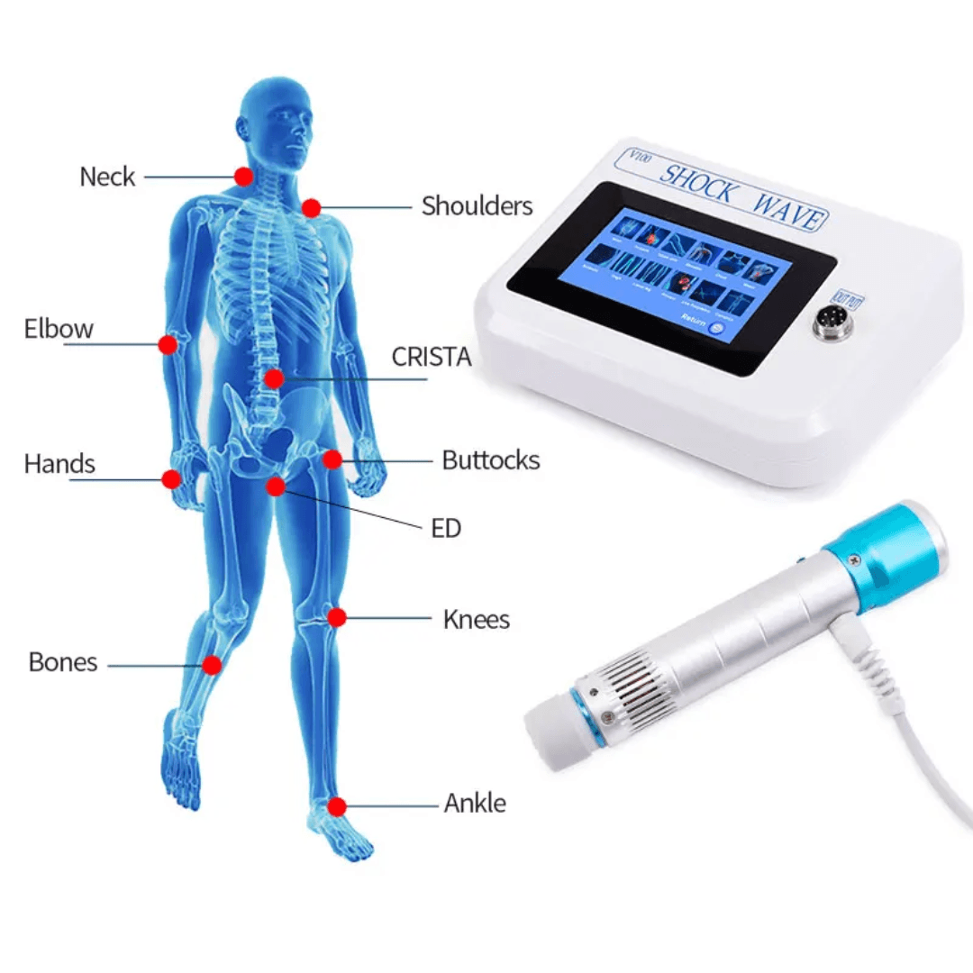 Portable shockwave device for physiotherapists