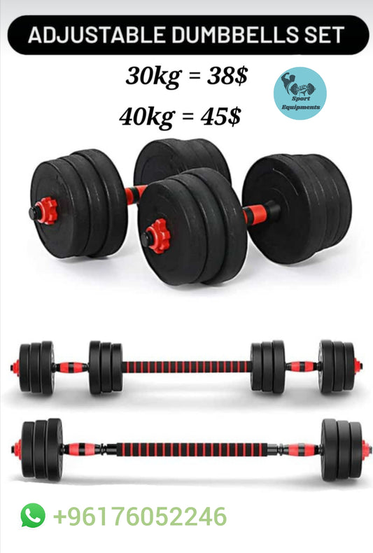 Adjustable dumbbells set