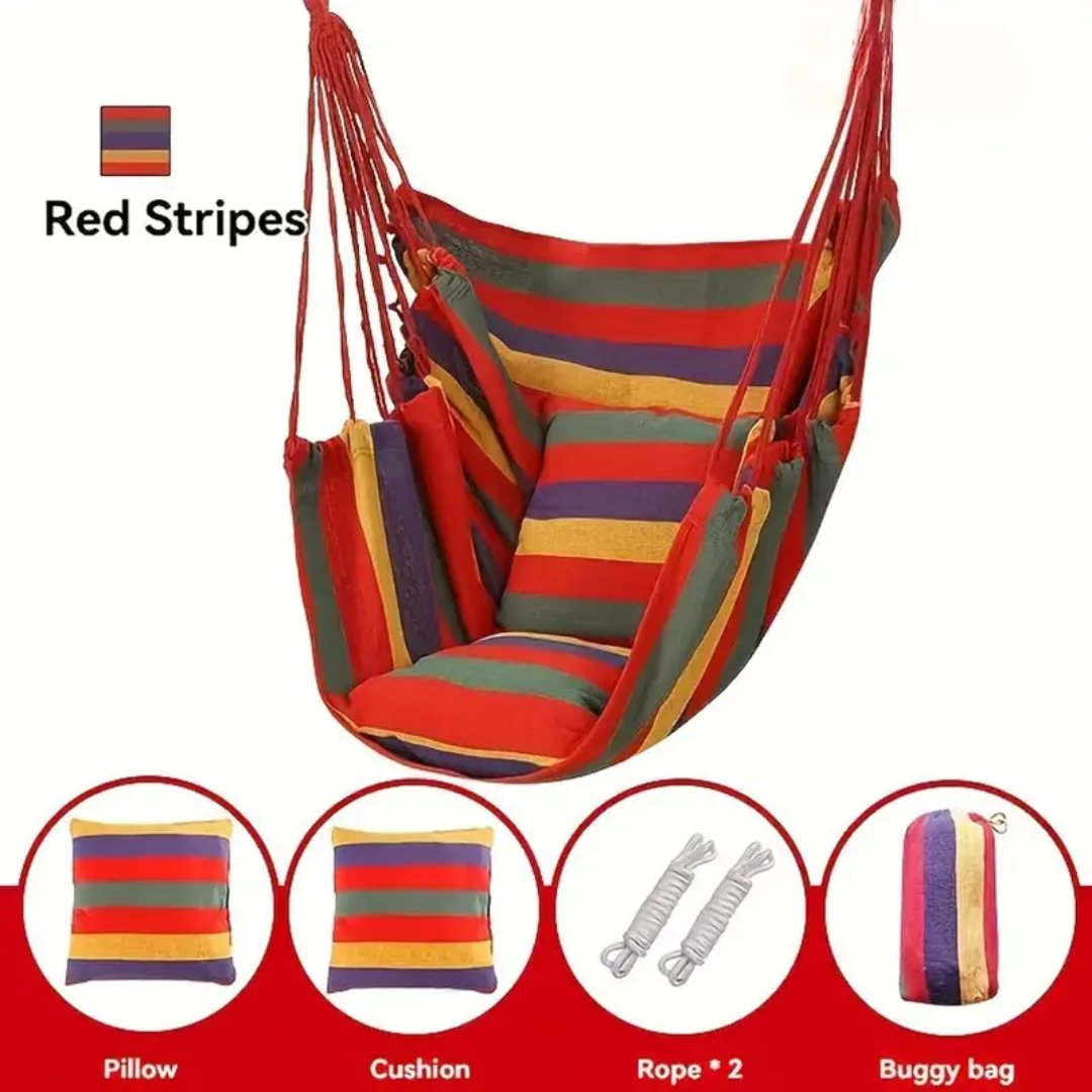Chair shaped hanging hammock