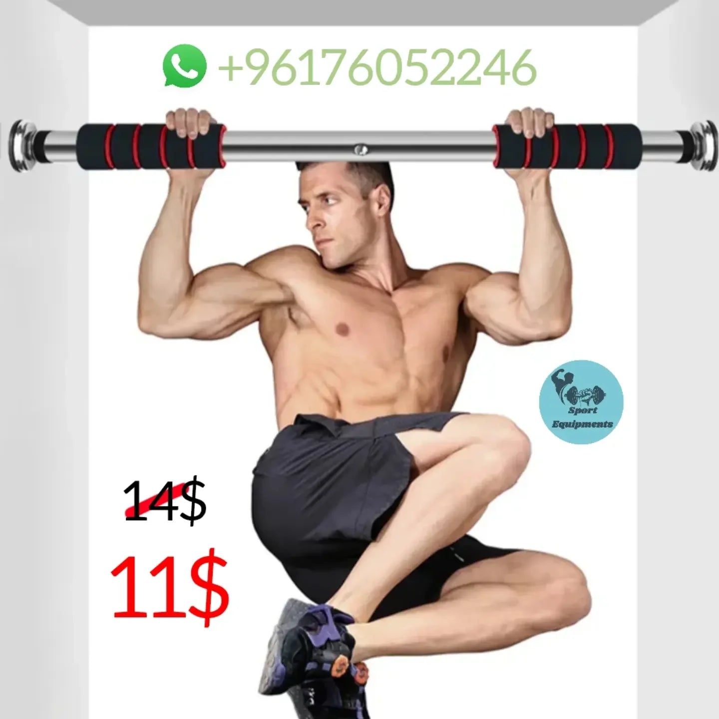 Doorway pull up bar for home workouts