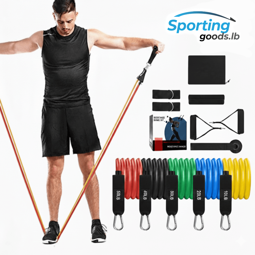 11pcs set resistance bands for home training
