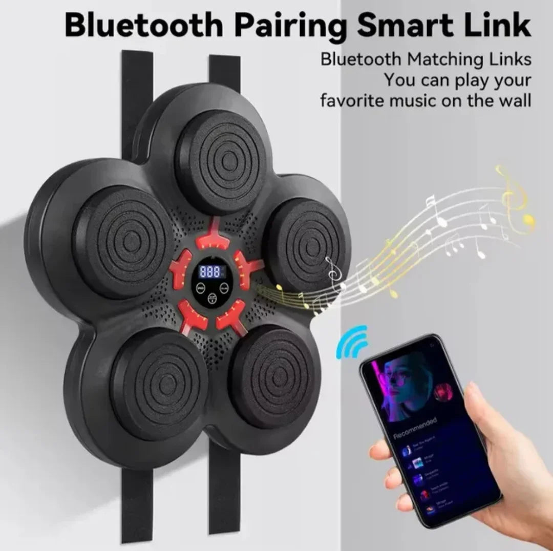 Boxing machine with bluetooth connection for music settings