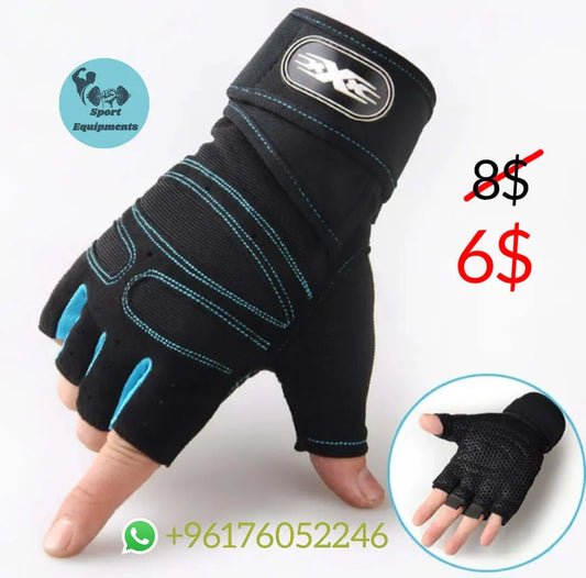 Workout gloves for wrist support and hand protection