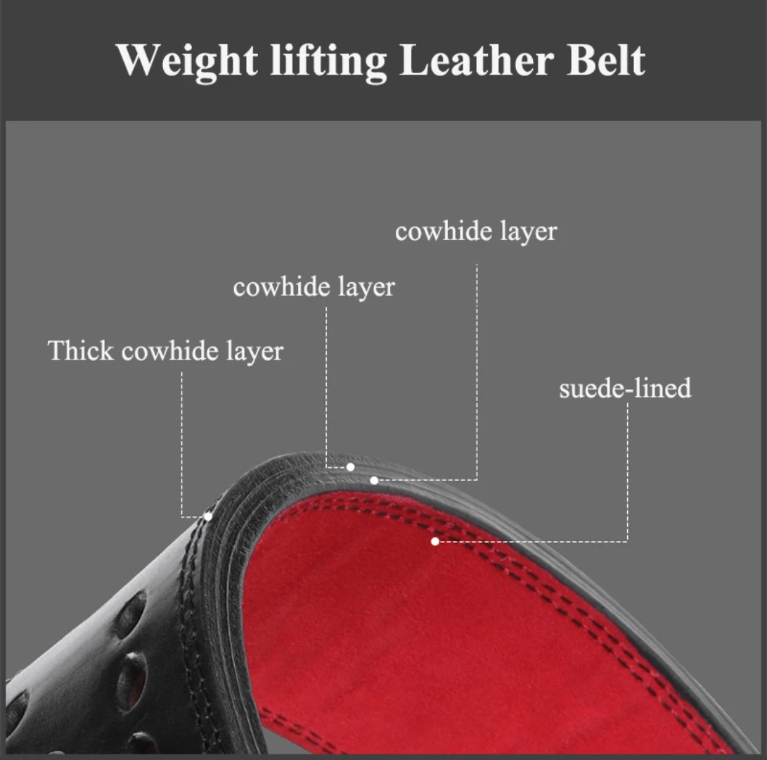 Gym weight lifting belt for squat and deadlift support