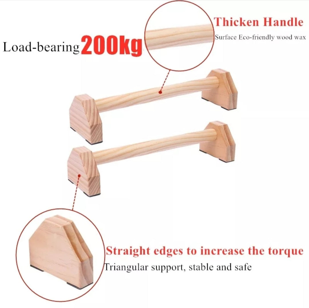 50cm wooden parallettes bars for strength training