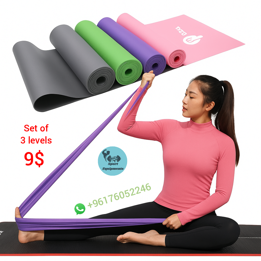 Yoga stretch band for mobility and flexibility exercises