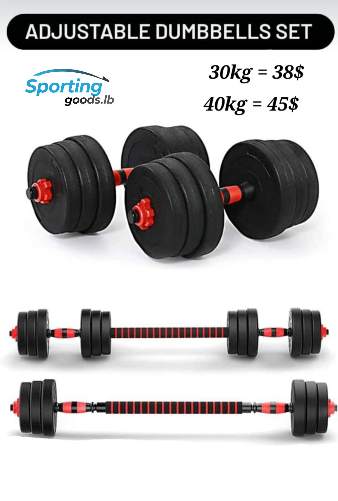 Adjustable dumbbell set for home gym workouts