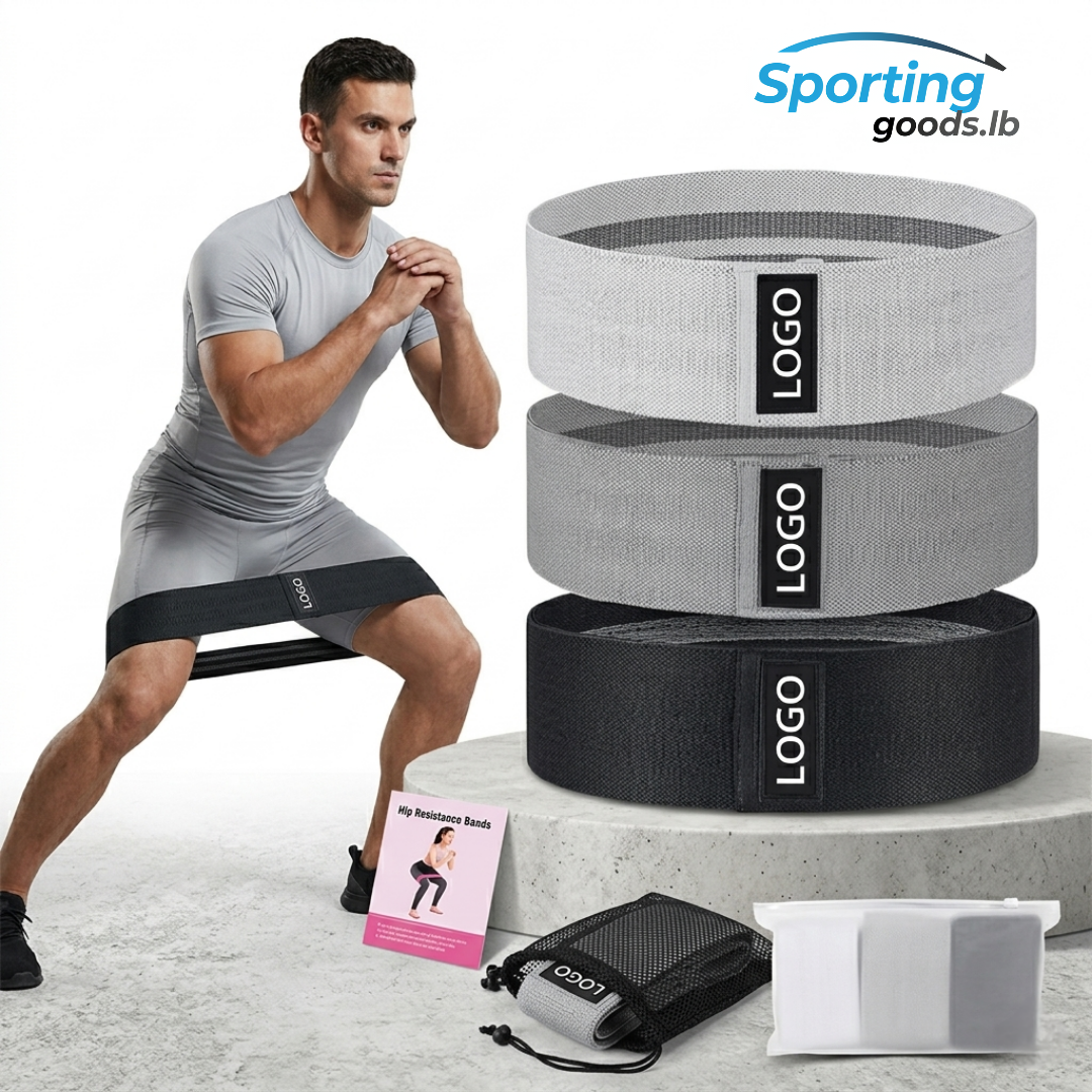 Fabric mini loop resistance bands grey