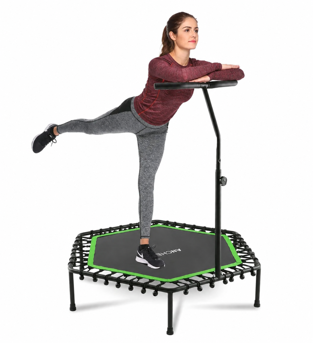 Hexagon Indoor Trampoline with handles