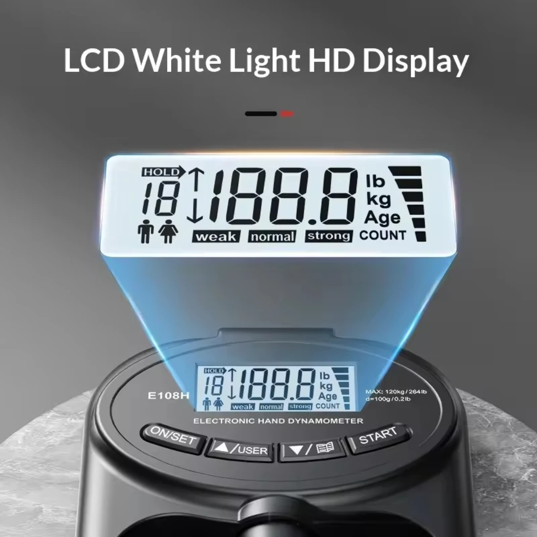 Electronic hand grip dynamometer
