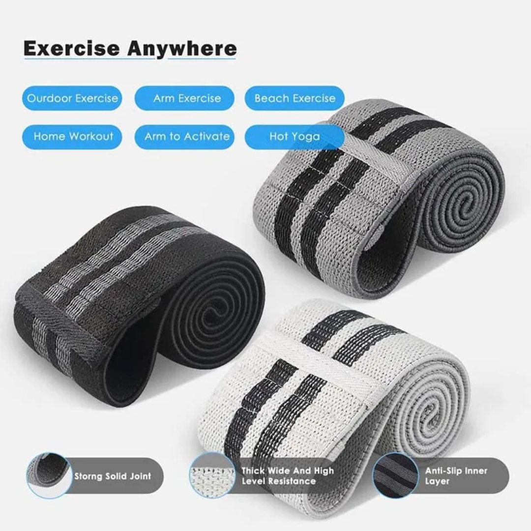 Fabric mini loop resistance bands grey