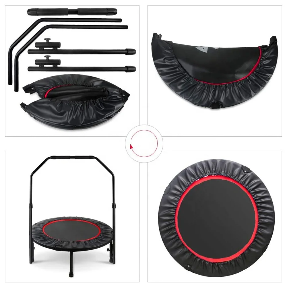 Circular trampoline with handles