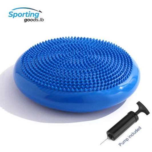 Inflatable balance disc with air pump